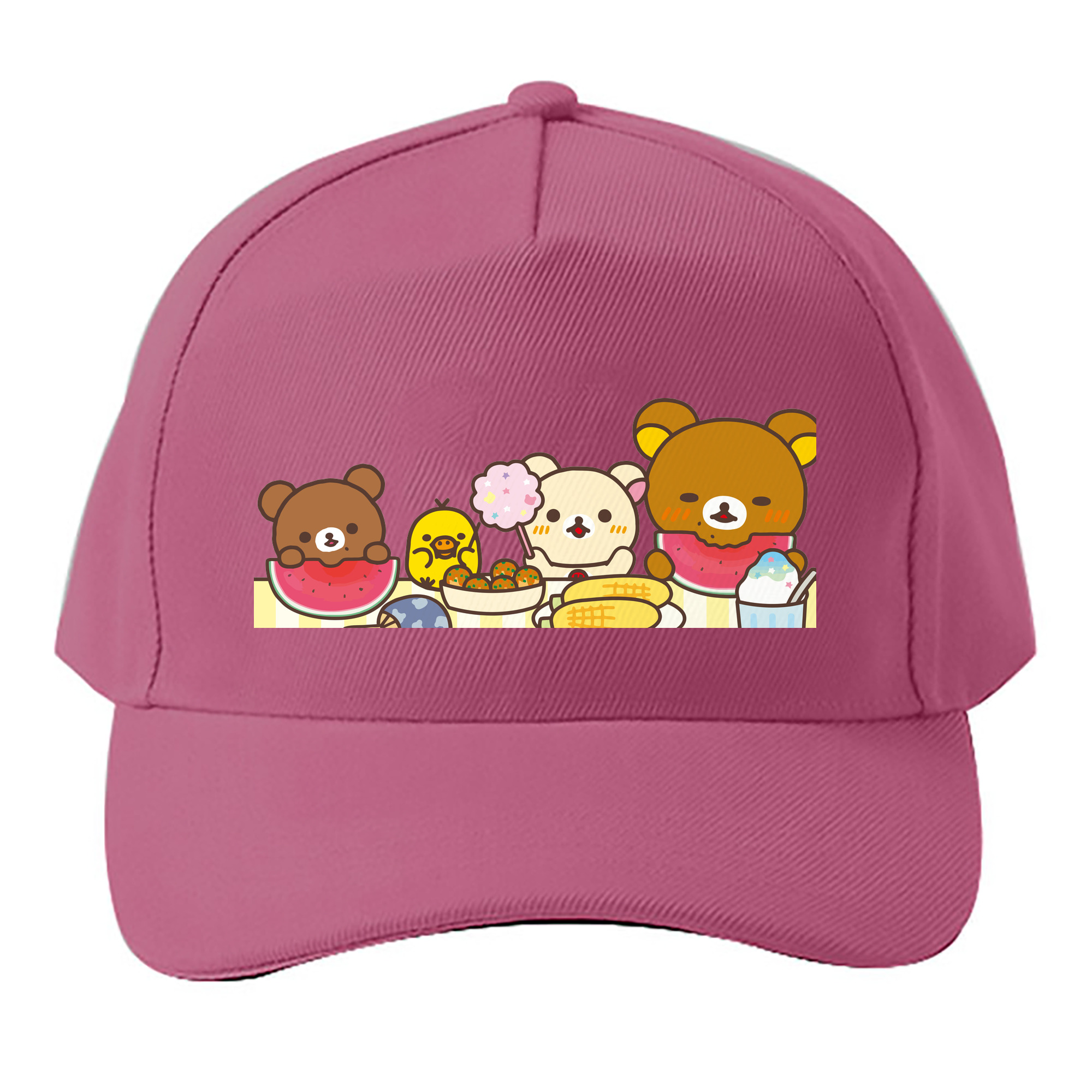 （画像用） リラックマ リラックマ キイロイトリ Rilakkuma Korilakkuma Kiiroitori ベースボールキャップ 綿100％ 男女兼用 帽子 スポーツ